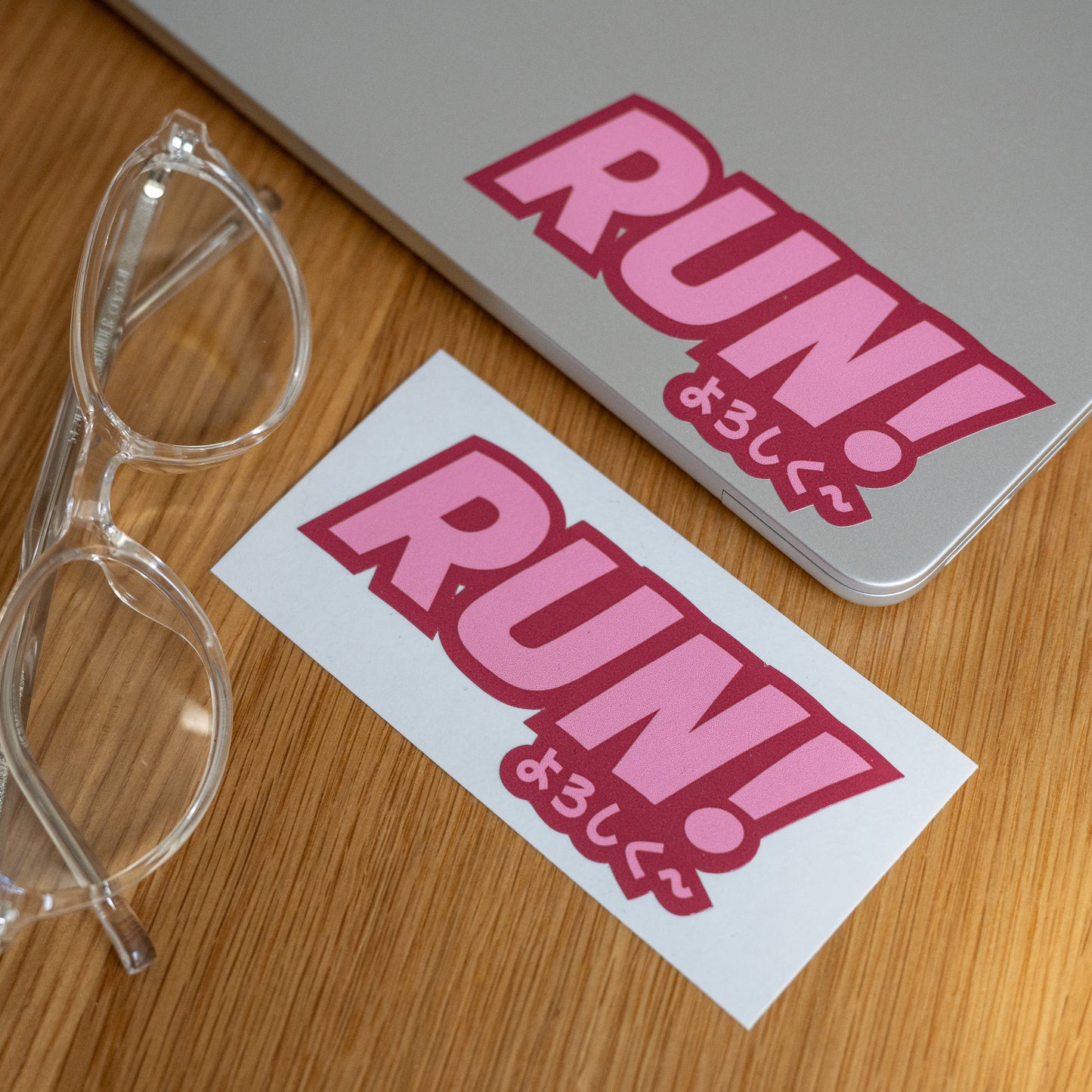 RUN! Logo Raspberry Sticker