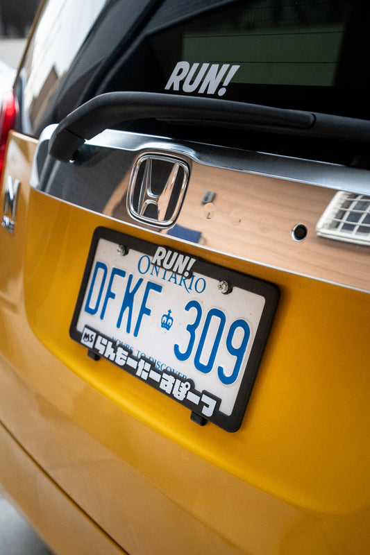 RUN! 3D License Plate Frame