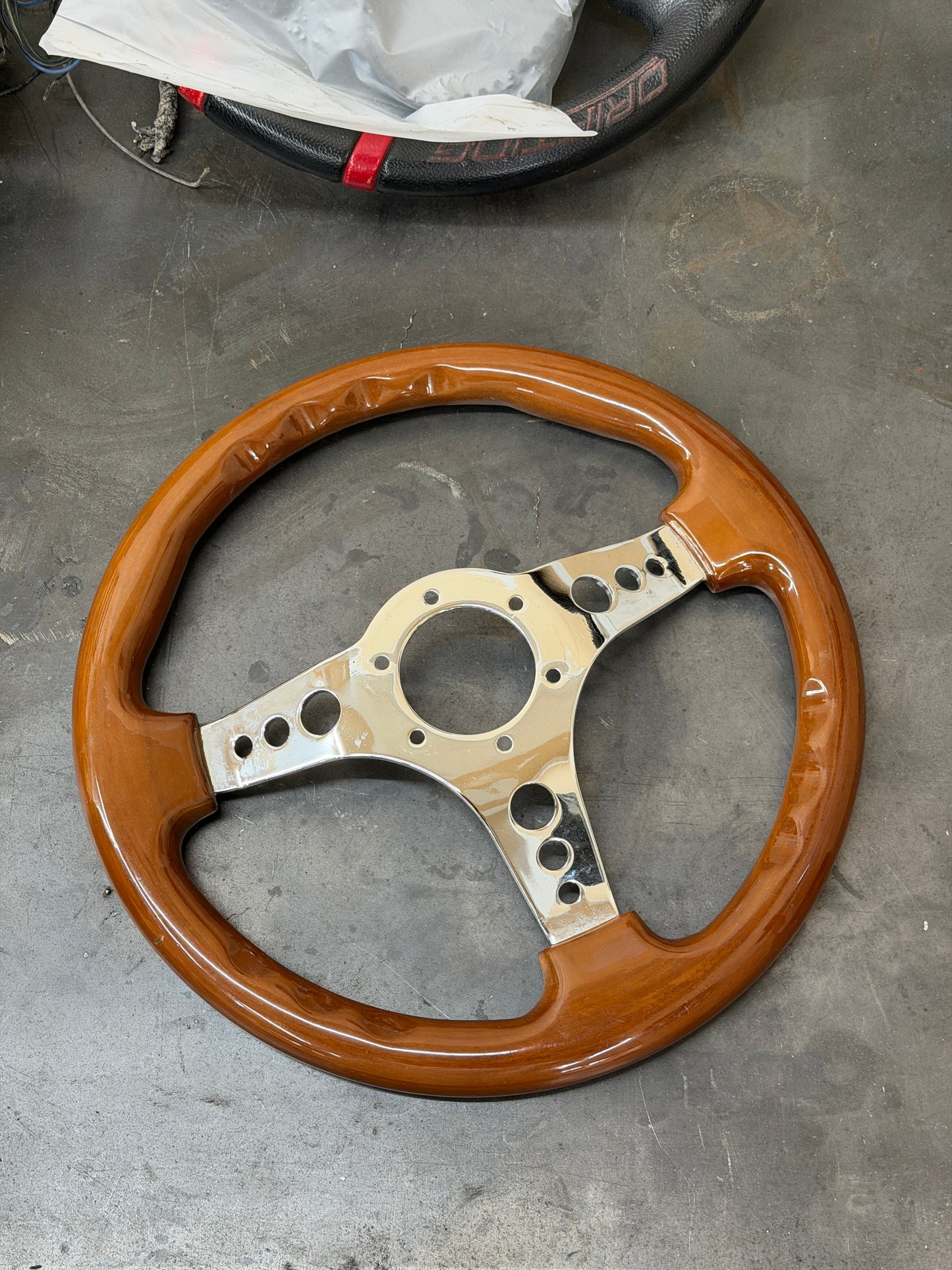 NRG Wood Grain Steering Wheel